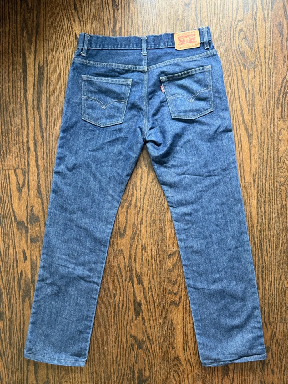Levi's 511 Slim Men’s Dark Blue Denim Jeans - Picture 4 of 12
